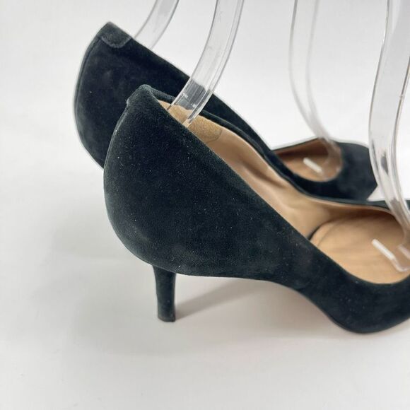Vince Camuto Womens Suede Pump Shoes Stiletto Heels Slip On Black Size 6.5M - Picture 2 of 13